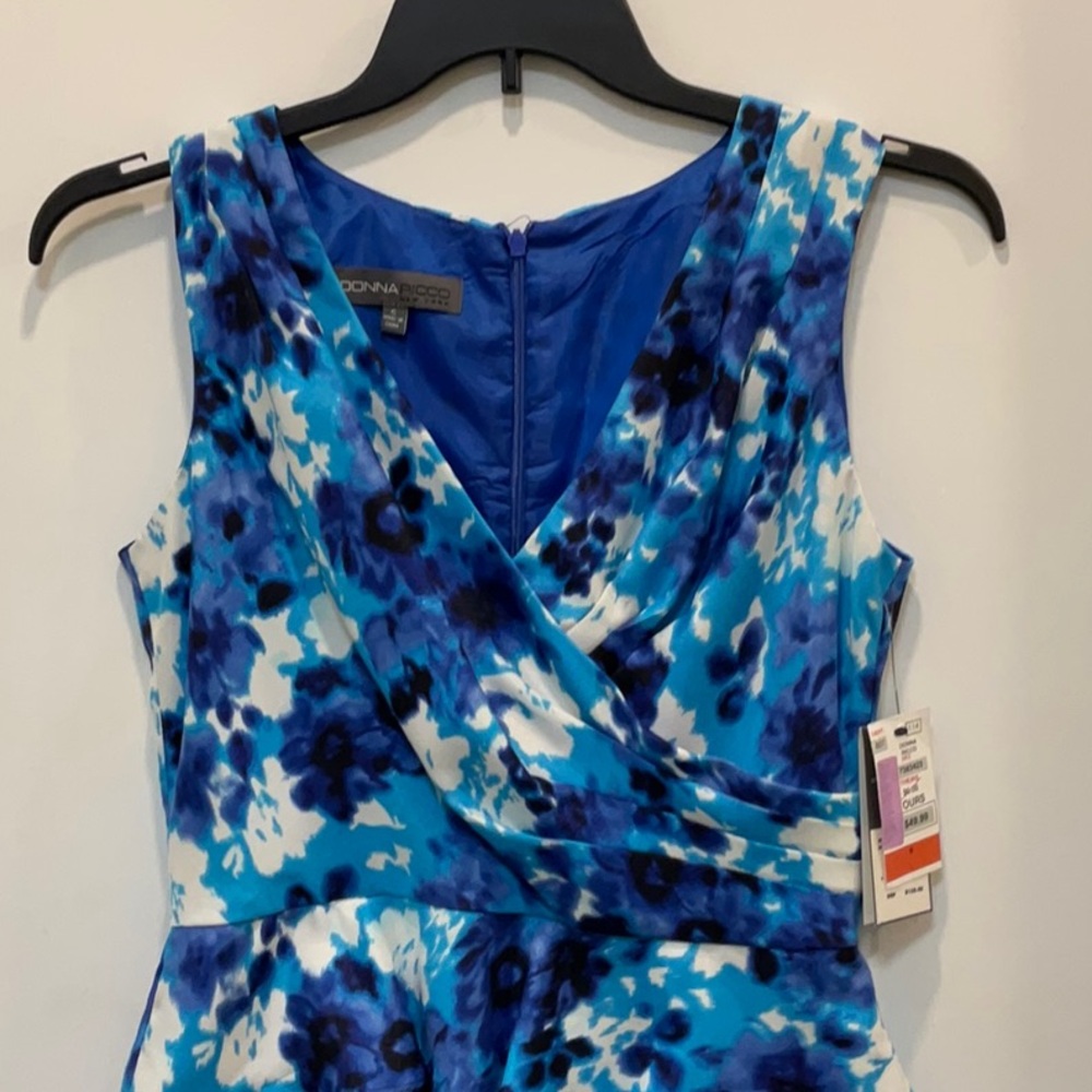 Donna Rocco Blue Floral Midi Dress - Picture 2 of 9
